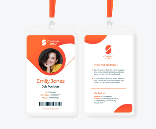 Carnet impreso por dos caras